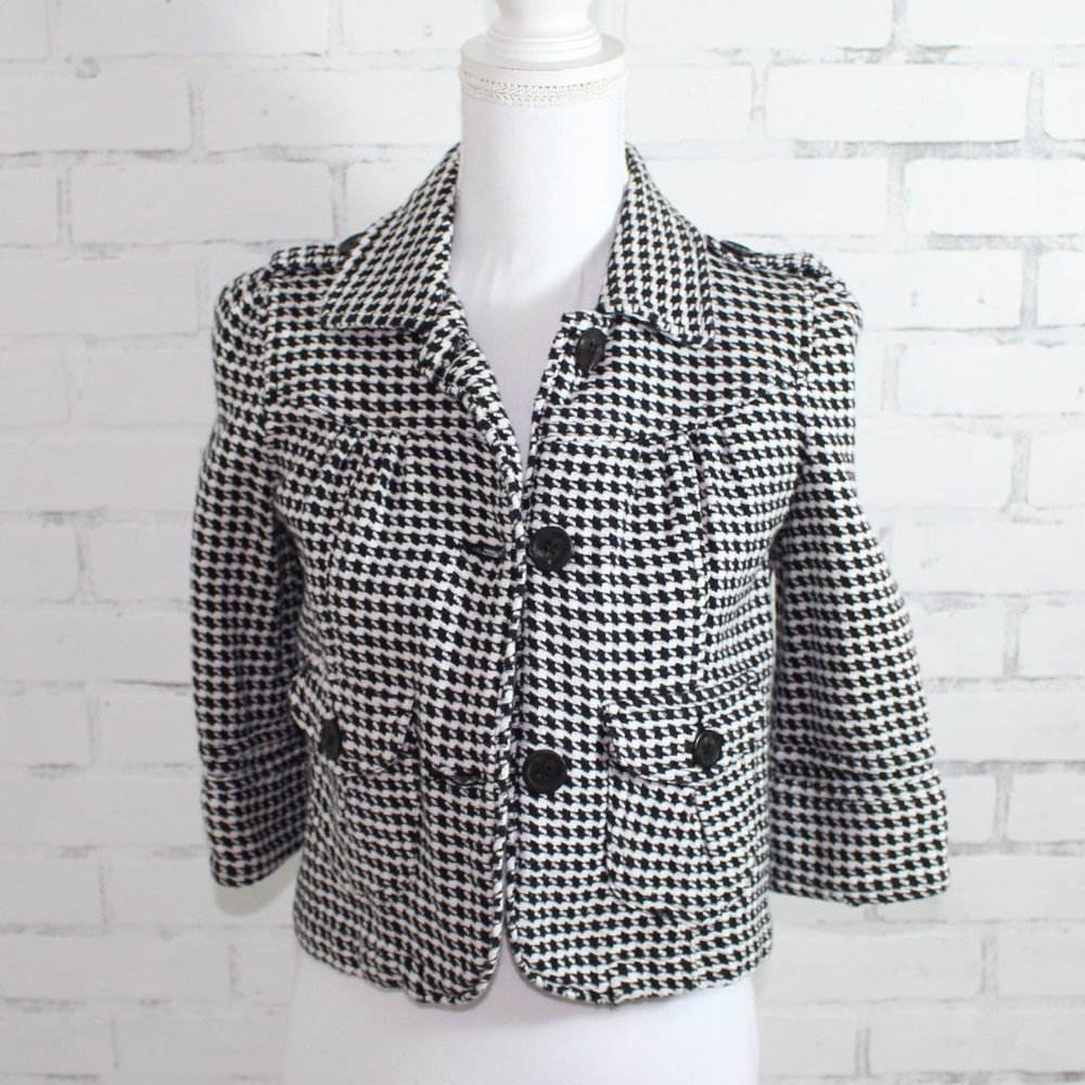 Roxy Black and White Tweed Jacket // Roxy Jacket